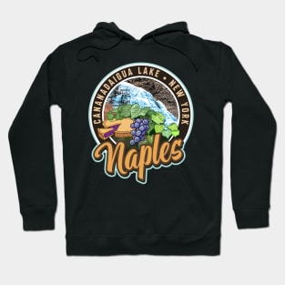 Naples New York Canandaigua Lake with Pie and Grapes Hoodie